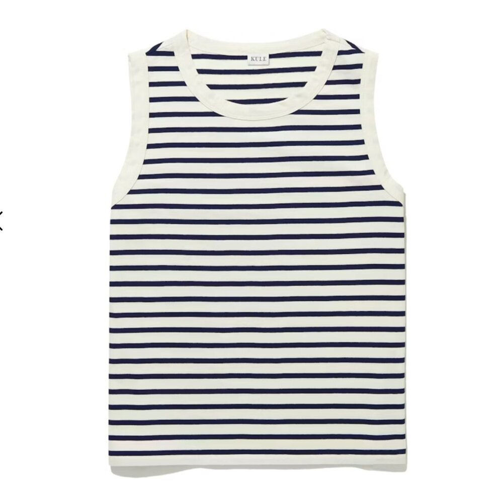 KULE The Tank in Cream/Navy